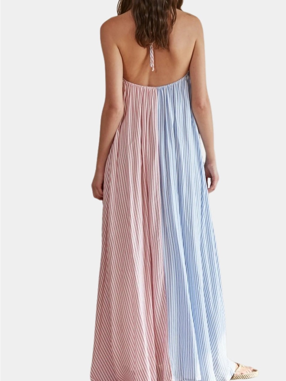 NWT By Together Love Birds Striped Halter Maxi Dress Colorblock Size S - Picture 12 of 12